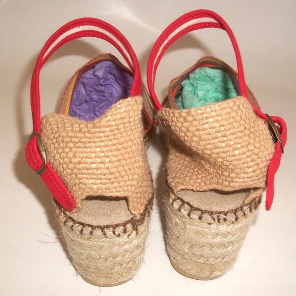 NWOB DIEGO Carmen Striped Espadrilles Handmade in Spain w Adjustable Snap Strap - Picture 7 of 8